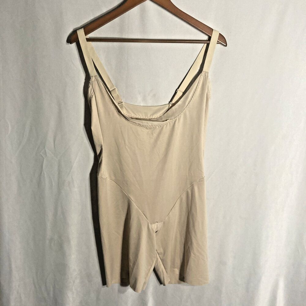 MAIDENFORM tan one piece adjustable straps romper shapewear XL